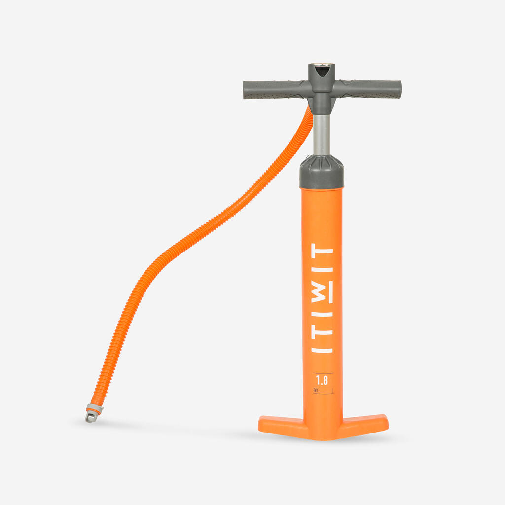 Bomba Manual Stand Up Paddle Naranja Alta Presión 20 PSI Doble Acción