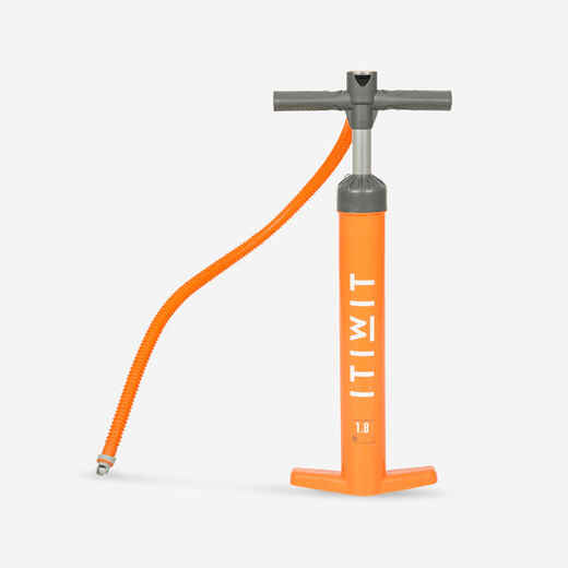 
      STAND-UP PADDLE DOUBLE-ACTION HIGH-PRESSURE HAND PUMP 20 PSI - ORANGE
  