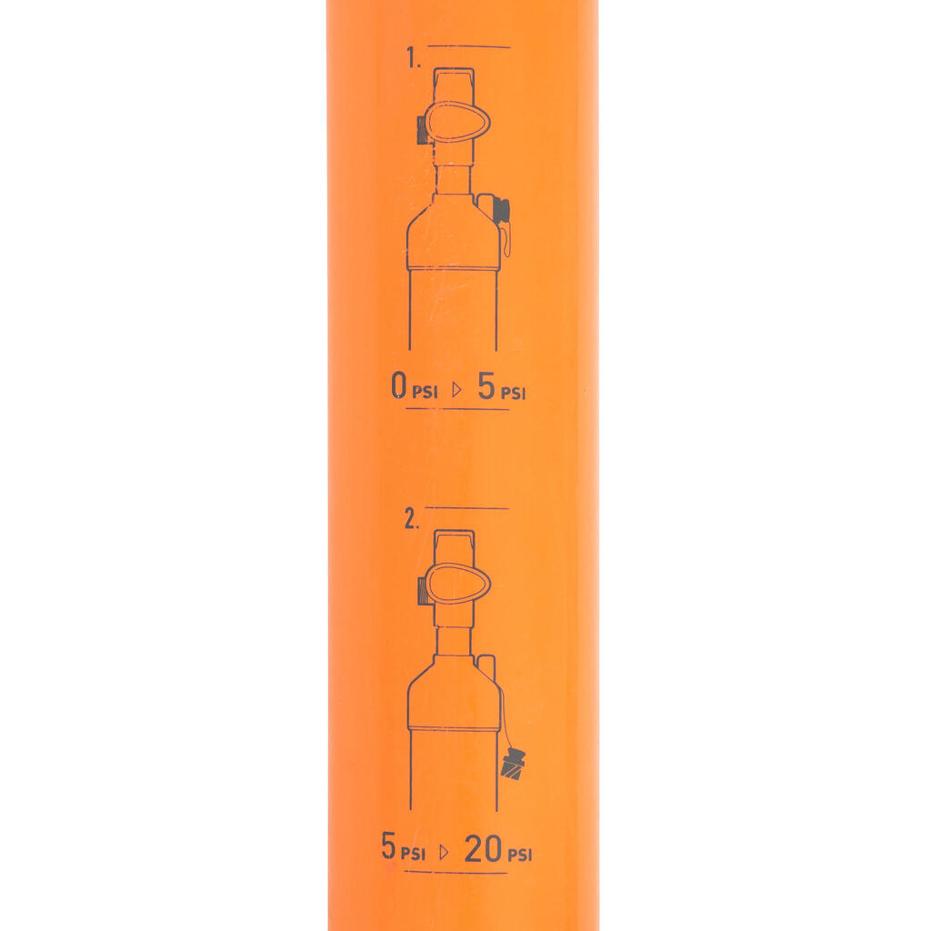 Ručná pumpa na paddleboard 20 PSI oranžová