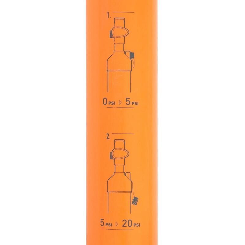 Handpomp voor supboard dual action hoge druk 20 psi oranje