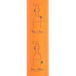 STAND-UP PADDLE DOUBLE-ACTION HIGH-PRESSURE HAND PUMP 20 PSI - ORANGE