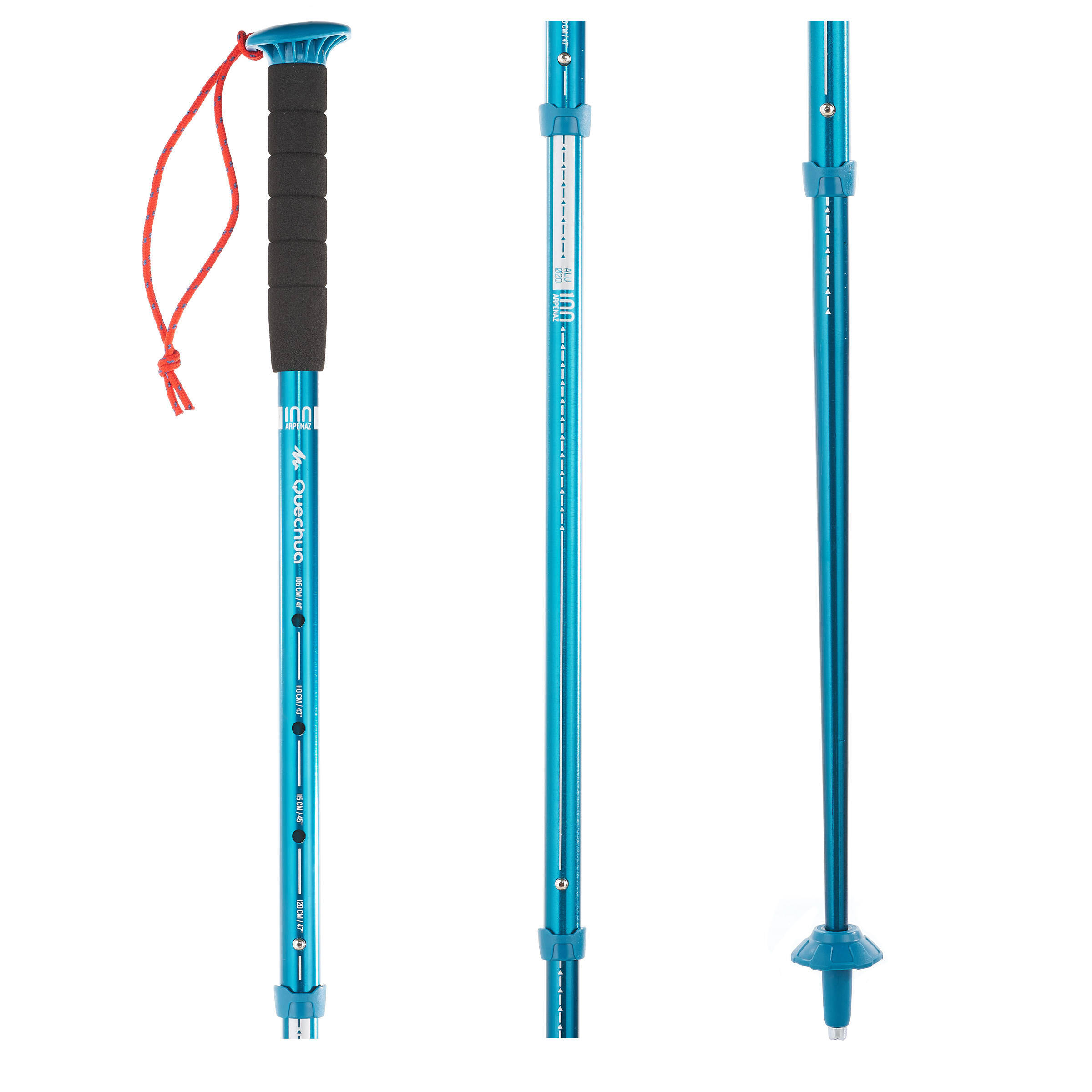 1 affordable hiking pole - MT100 blue -  2