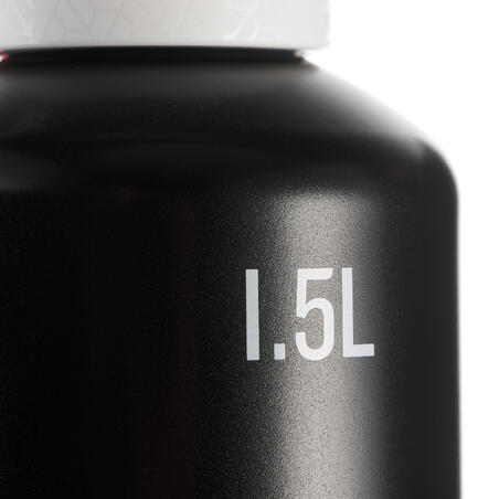 500 Aluminum 1.5 litre Hiking Flask with Quick-Open Cap - Black