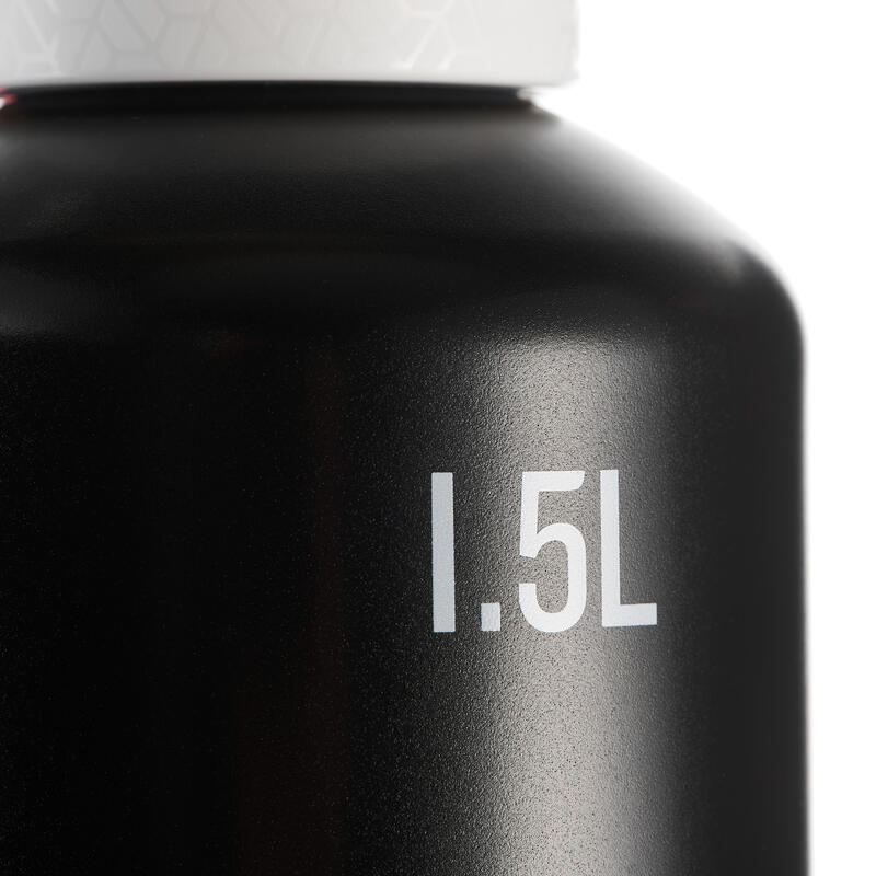 Trinkflasche 500 Schnellverschluss Aluminium 1,5 Liter schwarz
