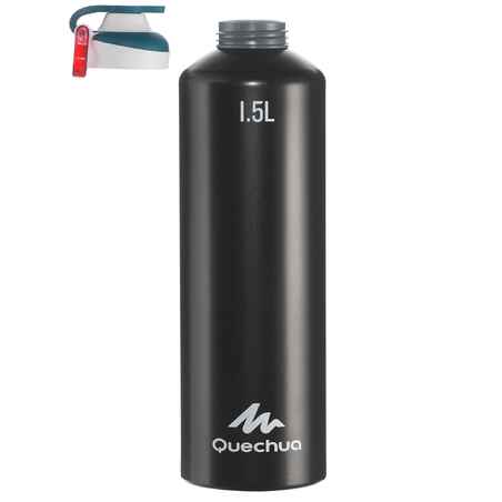 500 Quick-Opening Aluminium 1.5L Hiking Flask - Black