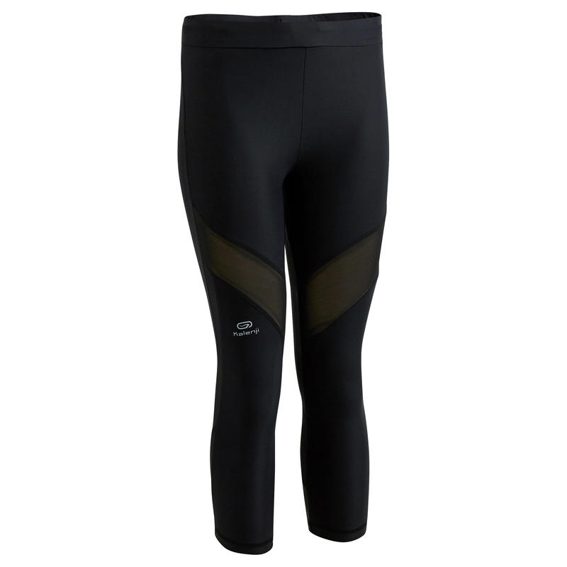 PANTALÓN CAPRI DE ATLETISMO PARA MUJER KIPRUN SUPPORT KALENJI NEGRO PANTALÓN CAPRI DE ATLETISMO PARA MUJER KIPRUN SUPPORT KALENJI NEGRO