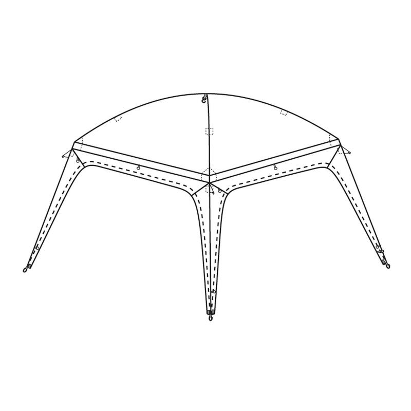 Buitentent (zonder deur) voor Quechua-shelter 3x3m Fresh