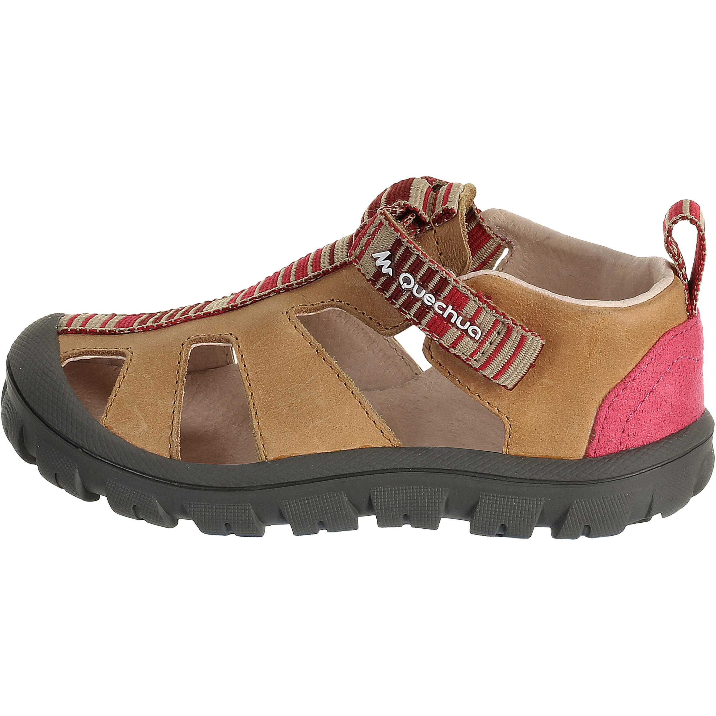 Arpenaz 200 Baby's Hiking Leather Sandals Pink 7/9