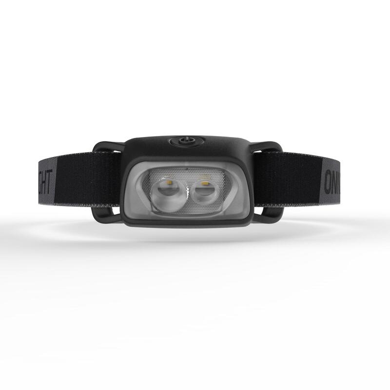 Battery operated trekking head lamp - ONNIGHT 100 black - 80 lumens