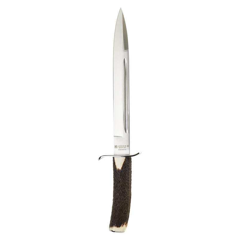 Cuchillo Remate Daga Caza Joker Gamuza Mango Asta Ciervo 26 cm Hoja