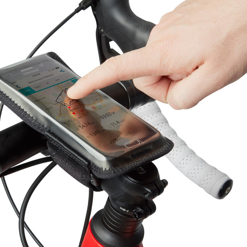 Soporte para bicicleta smartphone 500 amarillo