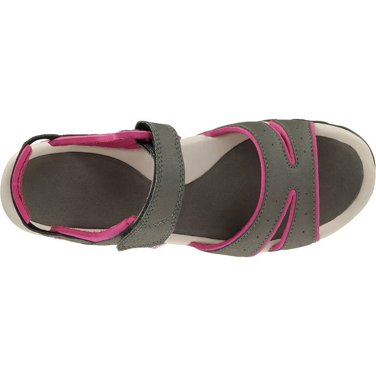 Sandal Hiking Wanita NH100 - Abu Pink