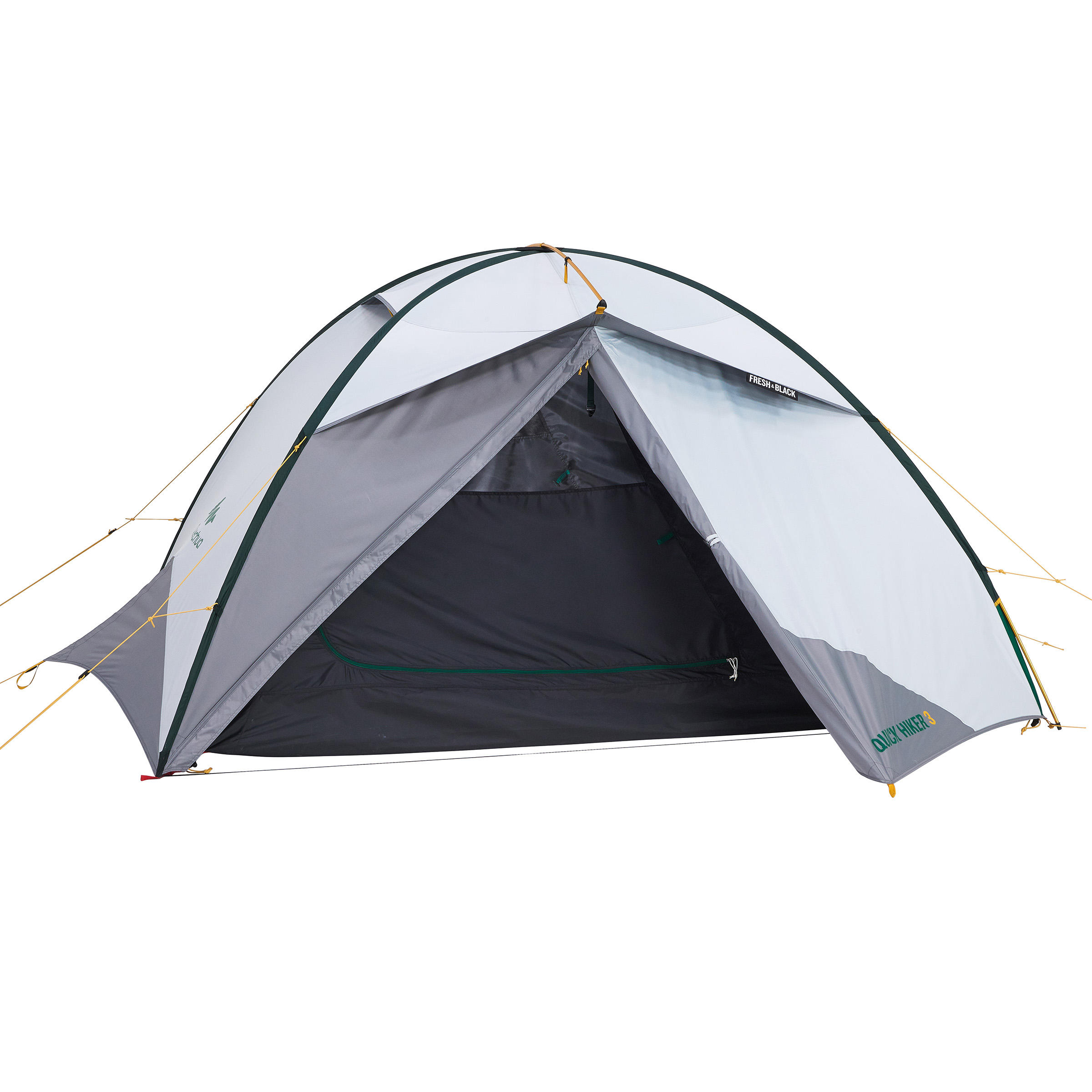 3-Person Trekking Tent, QuickHiker Fresh & Black - Forclaz - Decathlon