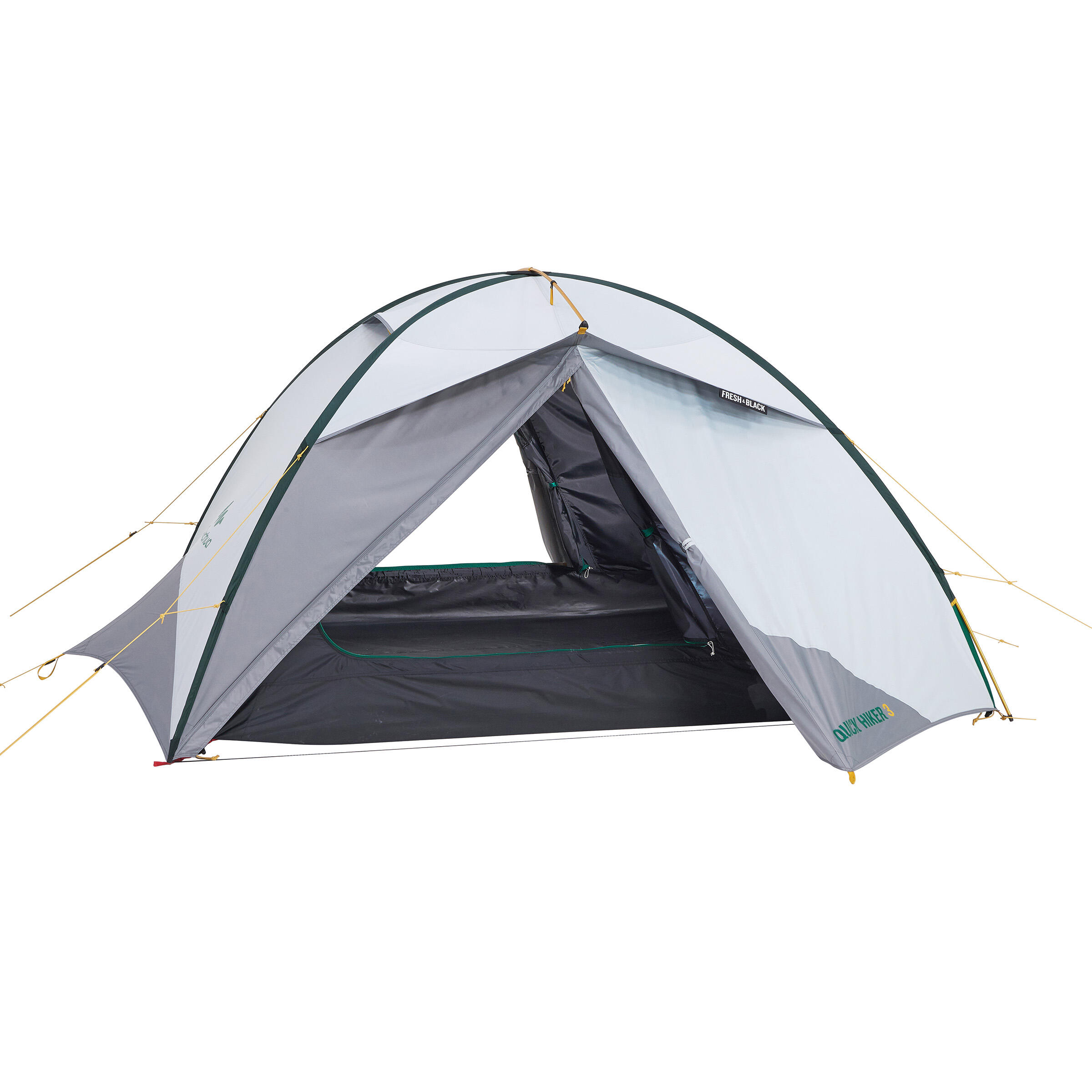 3-Person Fresh & Black Trekking Tent - Quickhiker - FORCLAZ