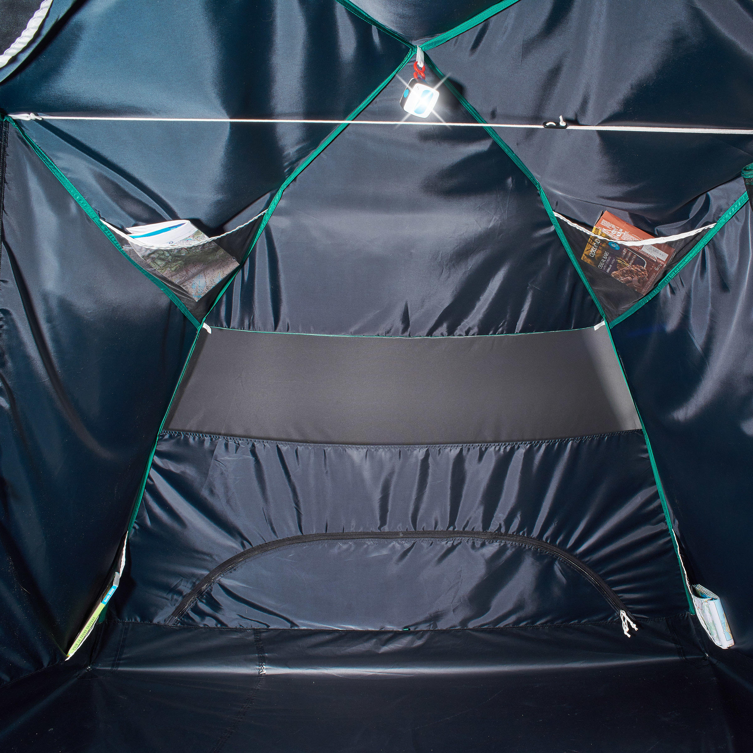 3-Person Trekking Tent, QuickHiker Fresh & Black - FORCLAZ