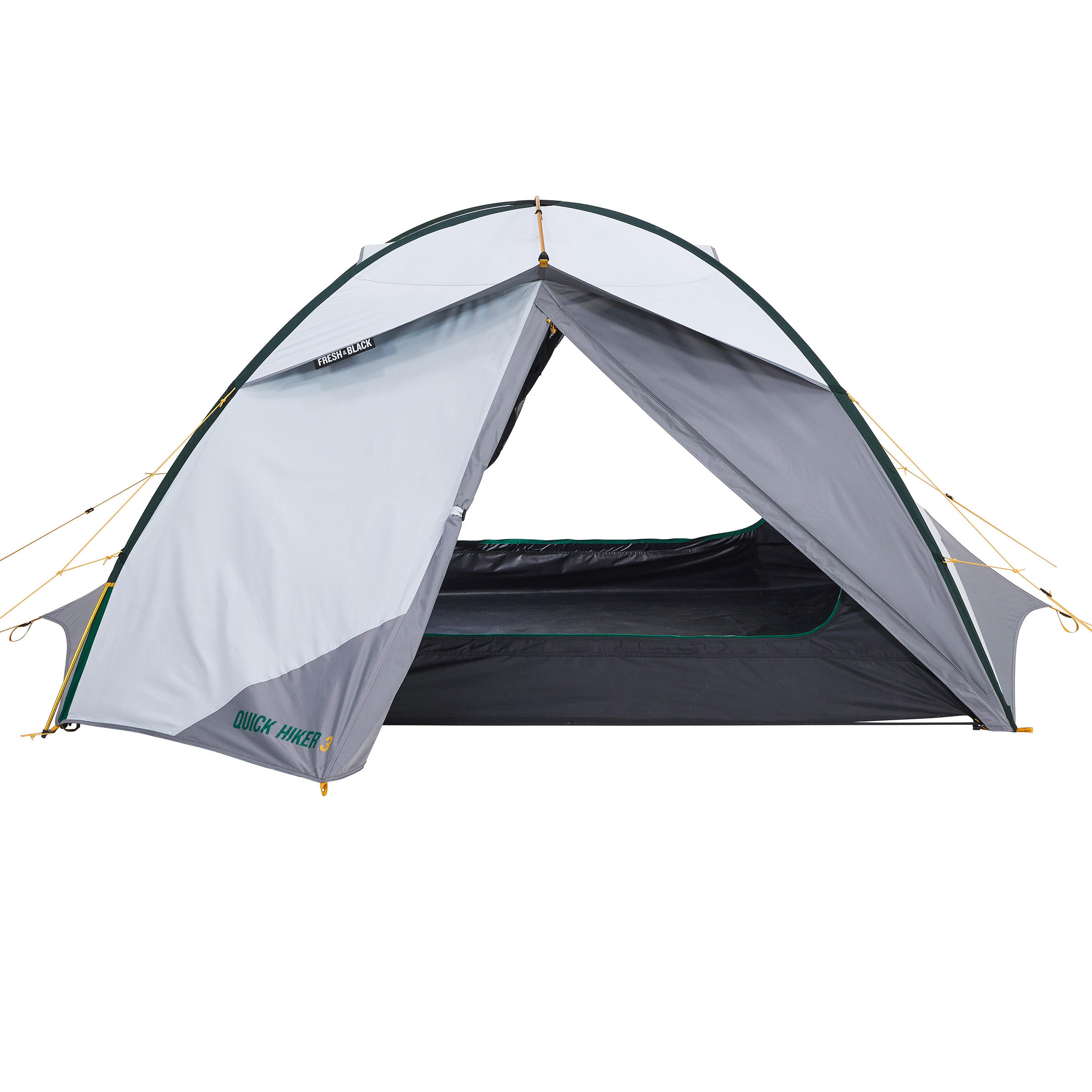 3-Person Fresh & Black Trekking Tent - Quickhiker - FORCLAZ