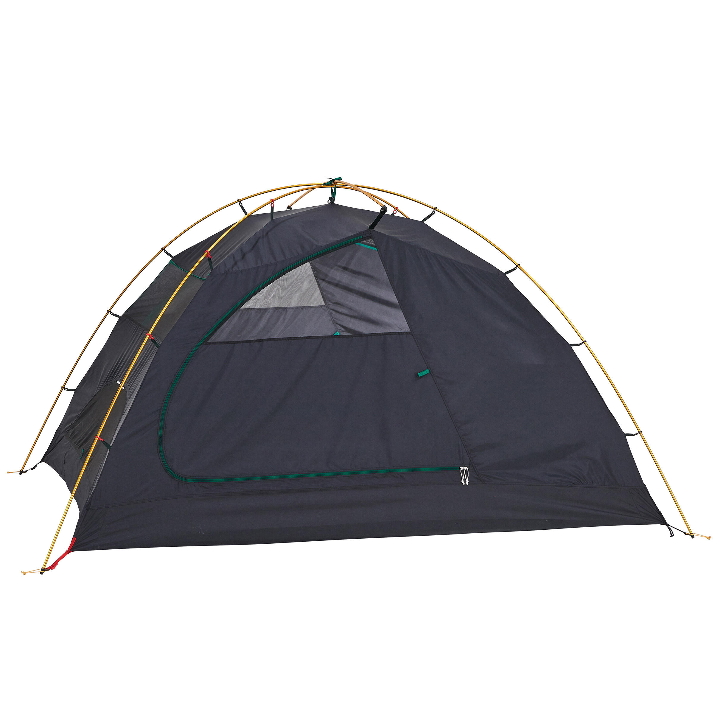3-Person Trekking Tent, QuickHiker Fresh & Black - FORCLAZ