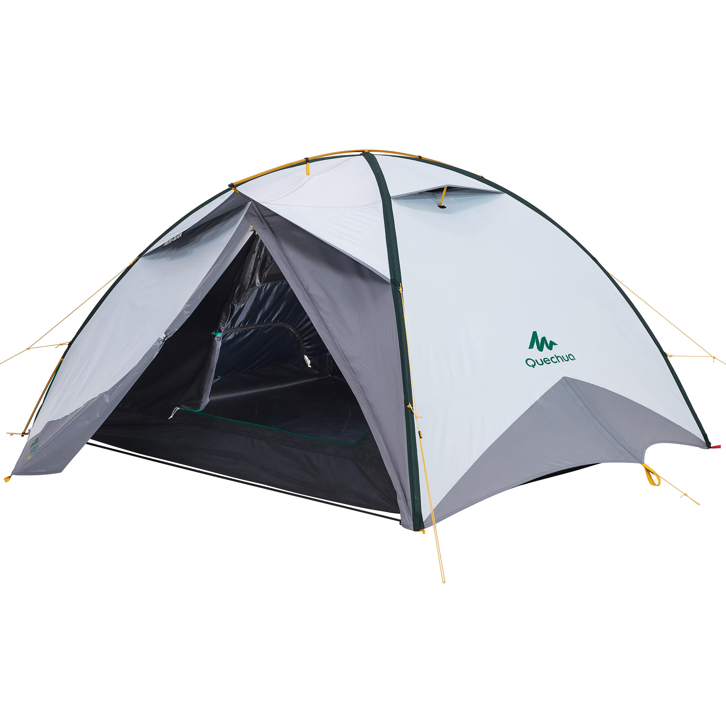 3人用テント Quechua Quick Hiker3 FLESH&BLACK 3-Person Trekking Tent, QuickHiker Fresh & Black - Forclaz - Decathlon