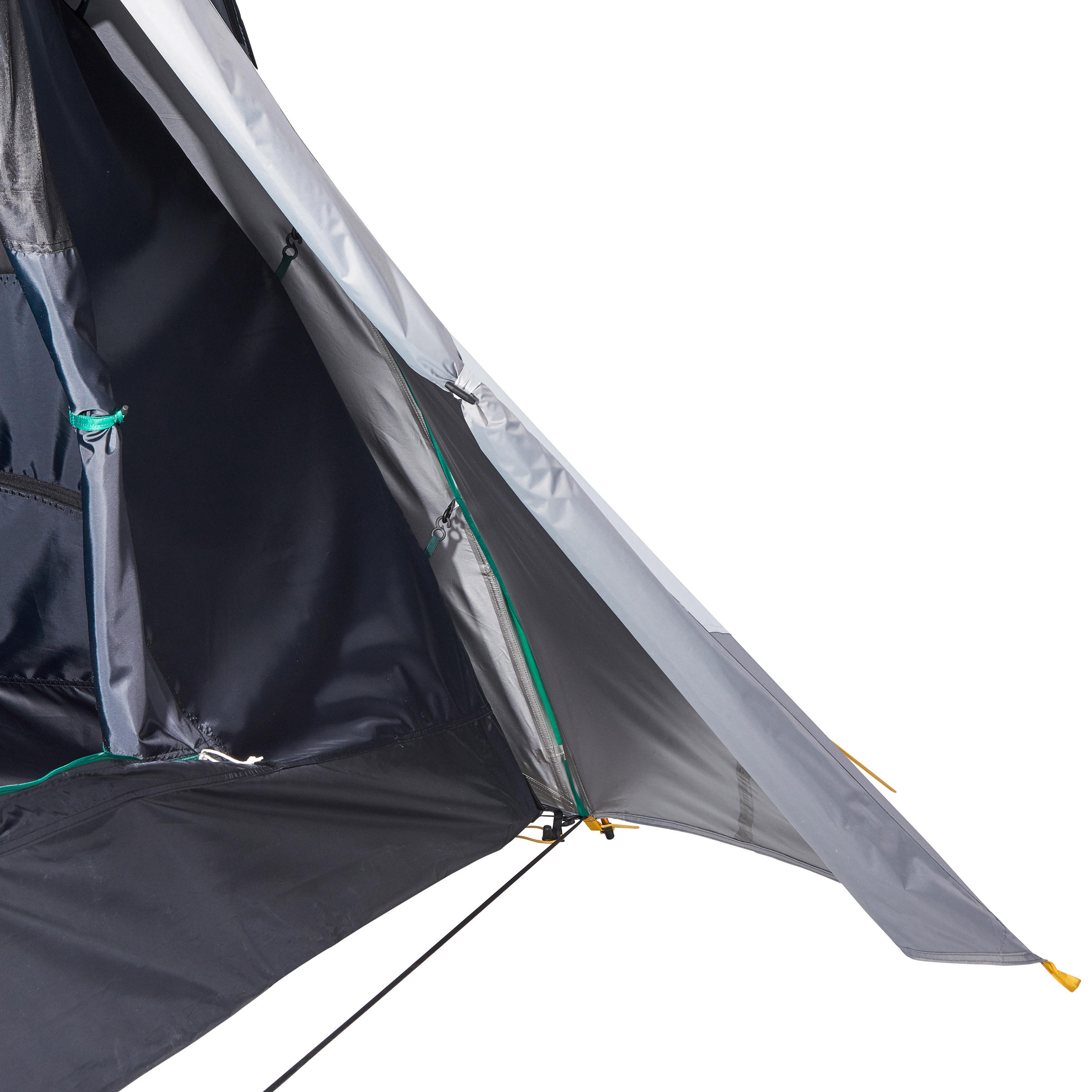 3-Person Trekking Tent, QuickHiker Fresh & Black - FORCLAZ