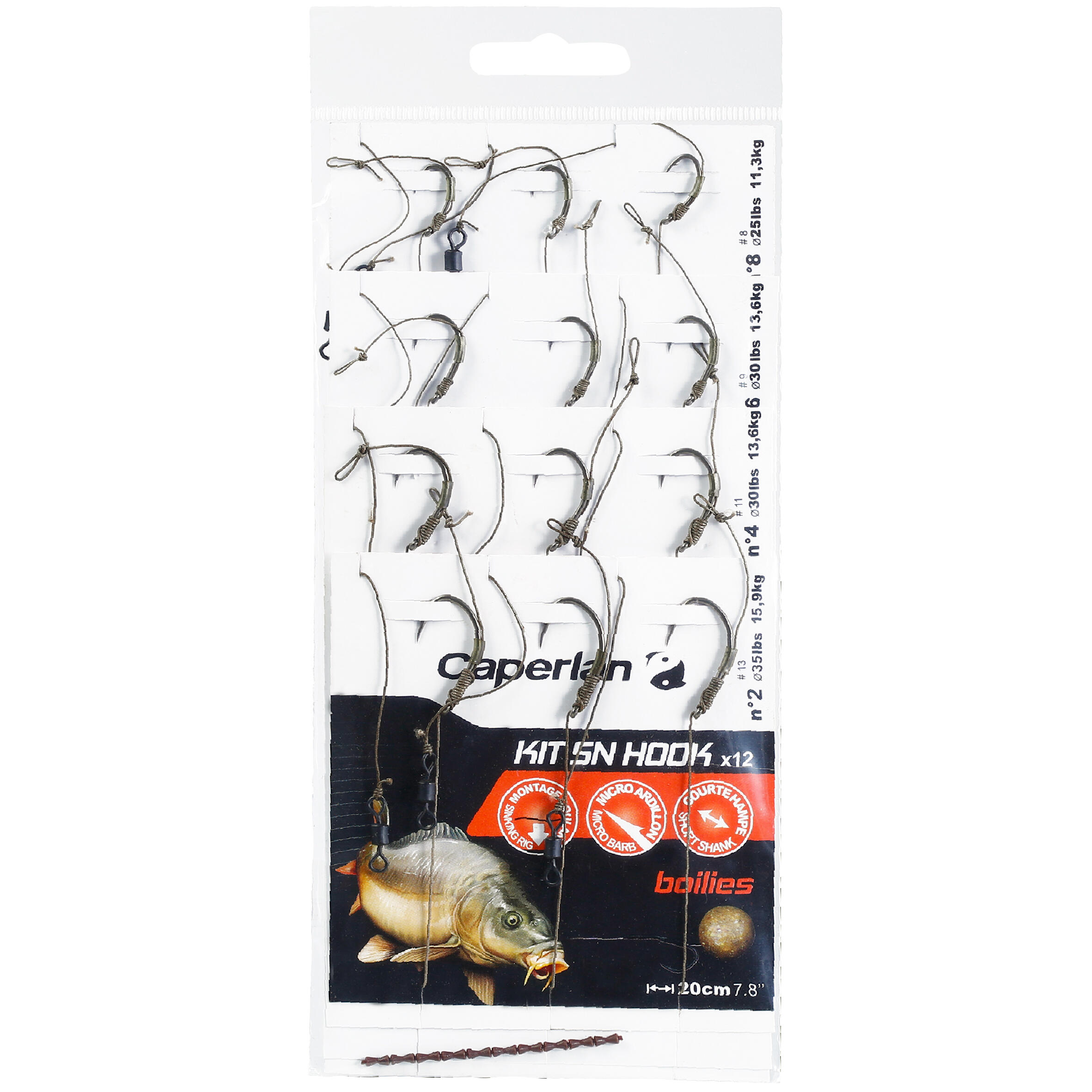 SN HOOK CARP FISHING LEADER KIT - CAPERLAN