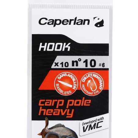 Kabliukas stacionariai karpių žvejybai CAPERLAN CARP POLE HEAVY HOOK