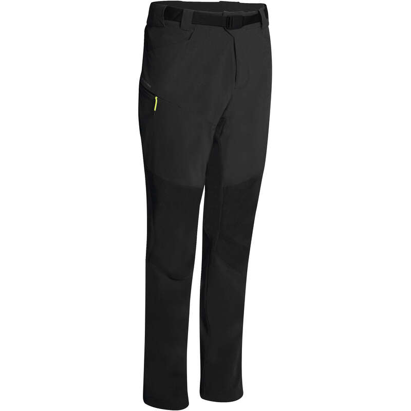 MEN MOUNTAIN HIKING TEE SHIRTS, PANTS - MH500 Trousers - Black QUECHUA