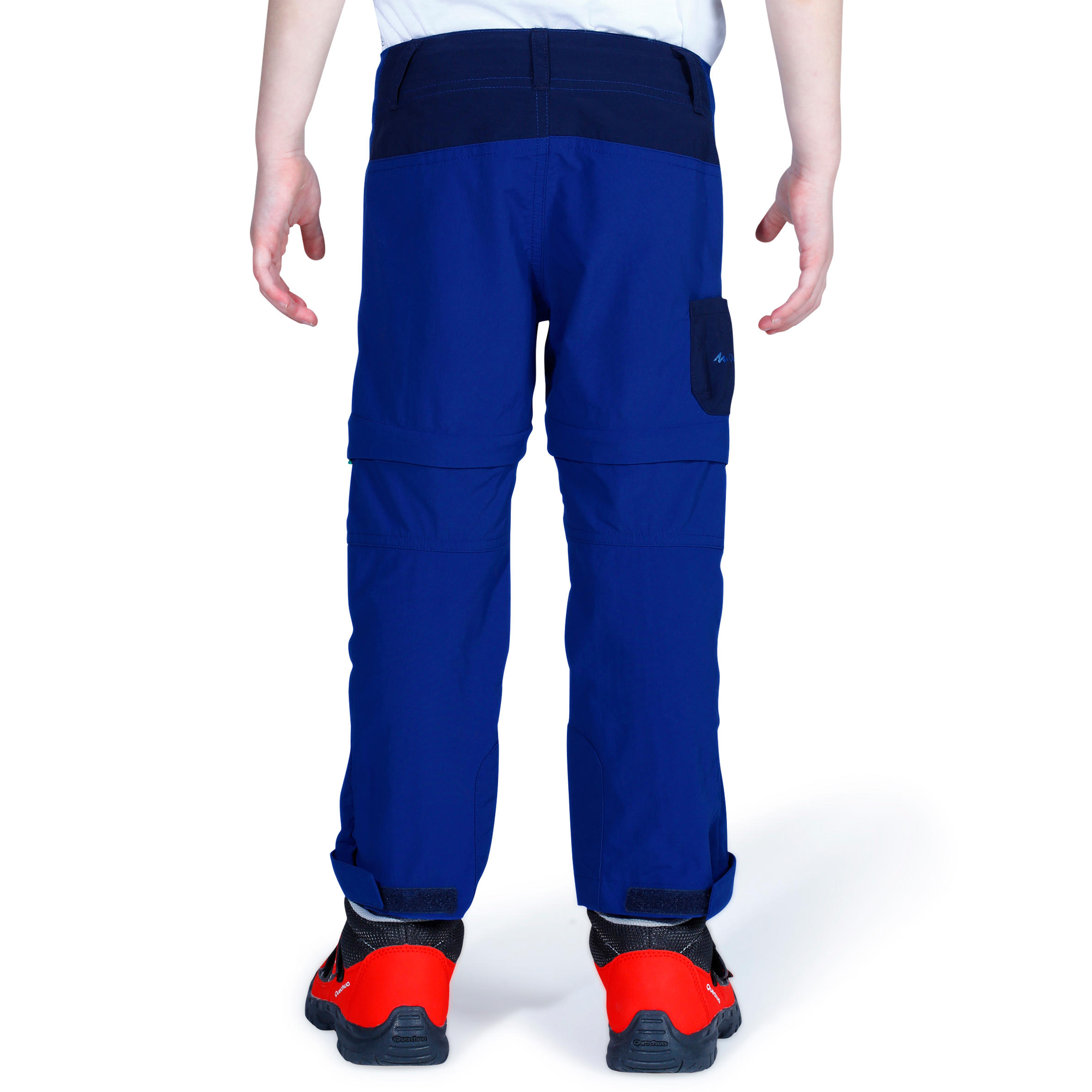 Wanderhose Zip-Off-Hose Bergwandern MH500 Kleinkinder Gr. 92–116 blau 2/4