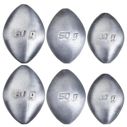 PLOMB DE PÊCHE KIT LESTS OLIVE 40-60g 0%PB