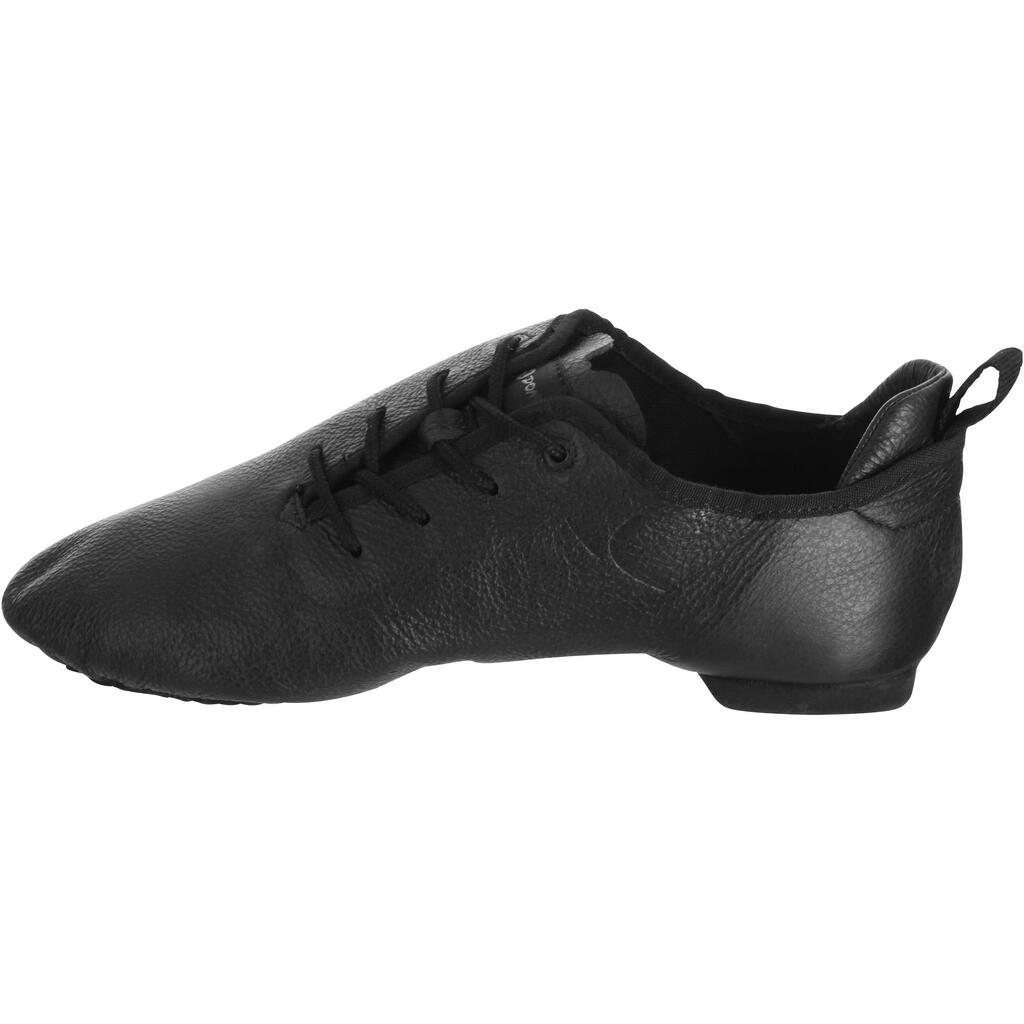 Supple Split-Sole Leather Modern Dance Shoes - Black