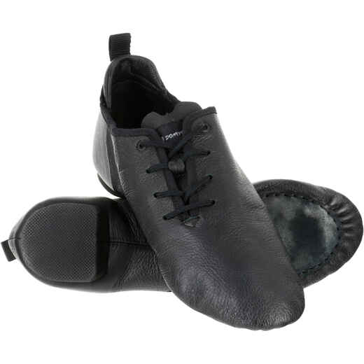 
      Modern Dance-Schuhe aus weichem Leder mit geteilter Sohle schwarz
  