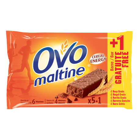 Energibar OVOMALTINE 6x20g, varav 1 på köpet 