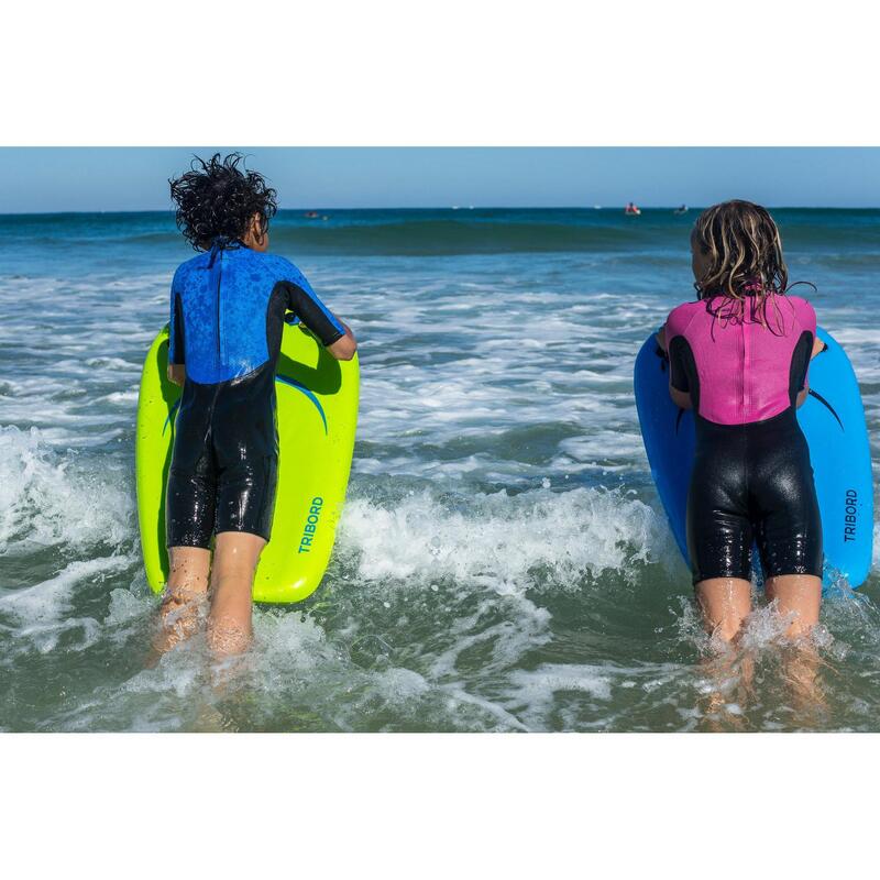 Combinaison surf Shorty 100 Néoprène Enfant Bleu