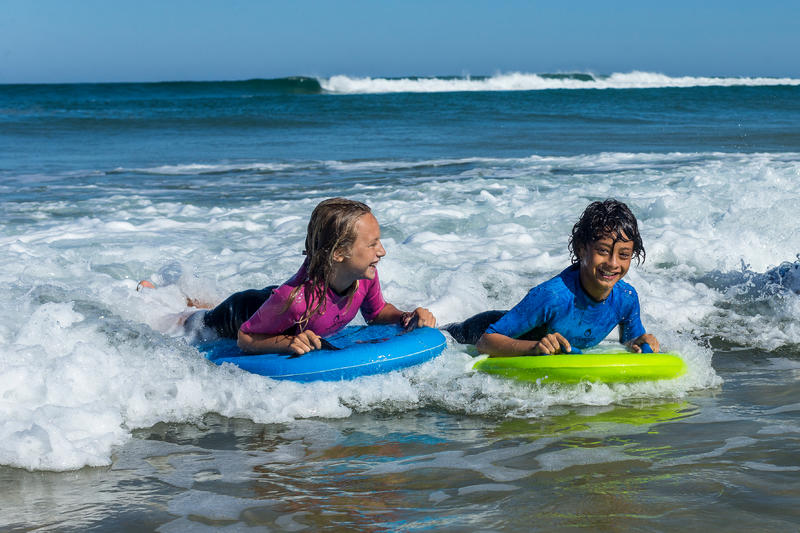 Bodyatu Kids&rsquo; Bodyboard M with Handles and Leash - Green - Decathlon