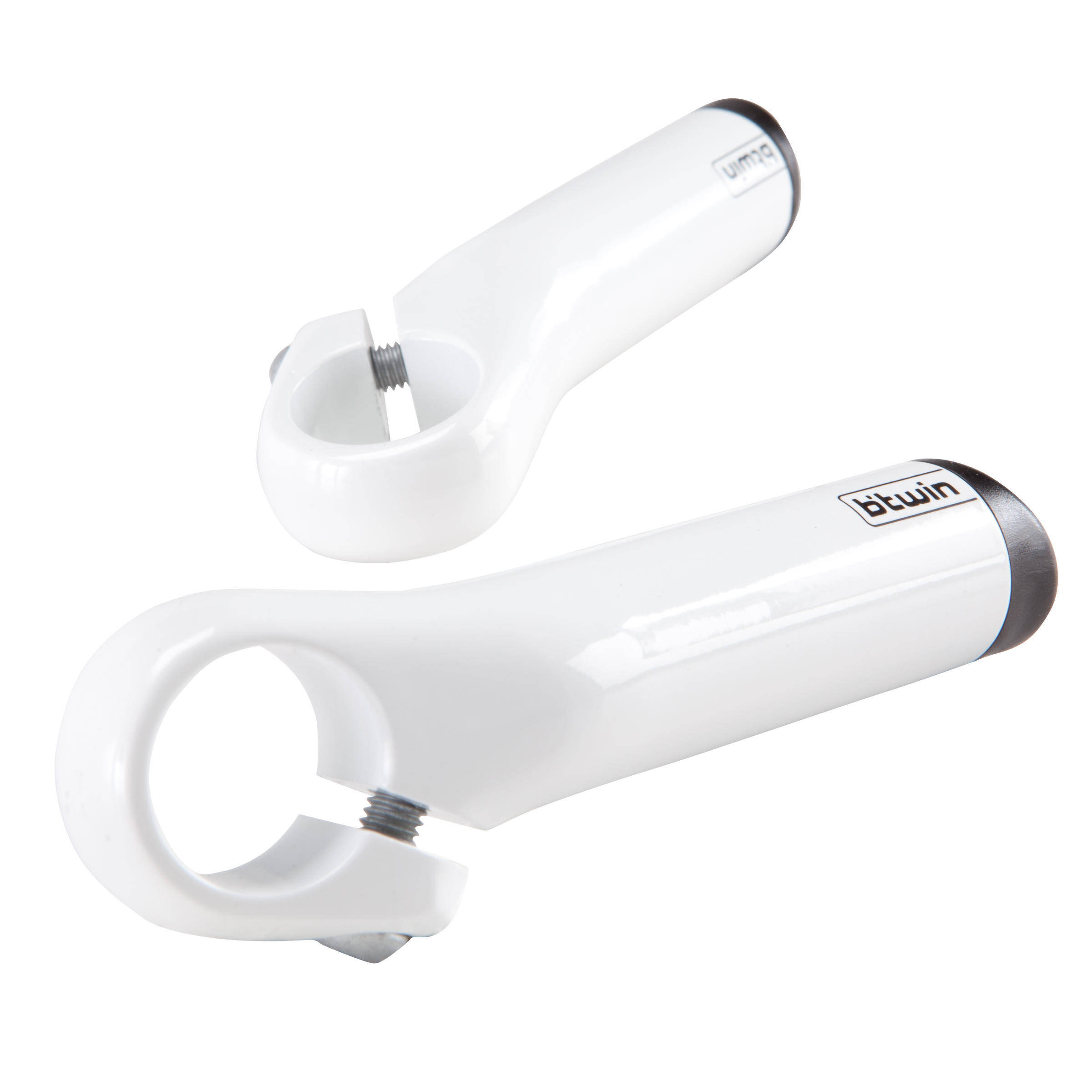 Short 100mm Bar Ends - White -  1