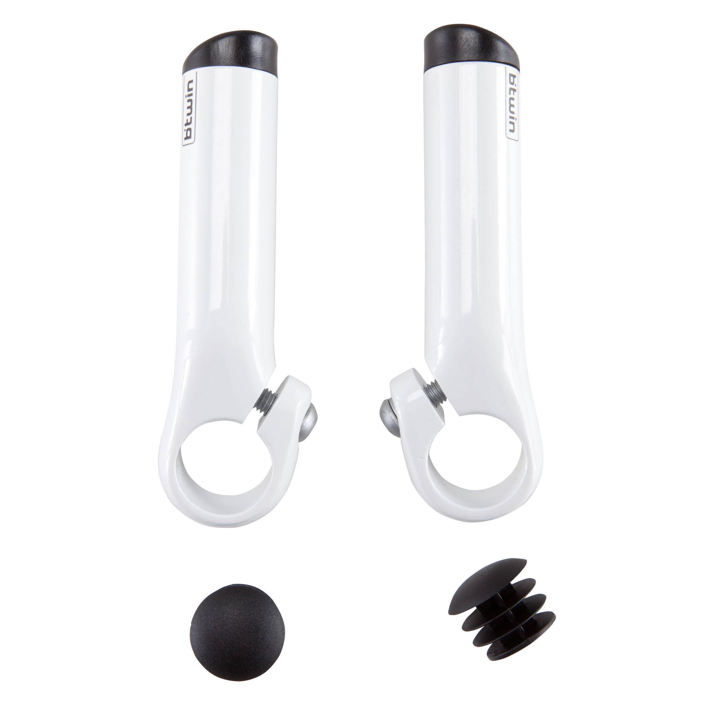 Short 100mm Bar Ends - White -  3