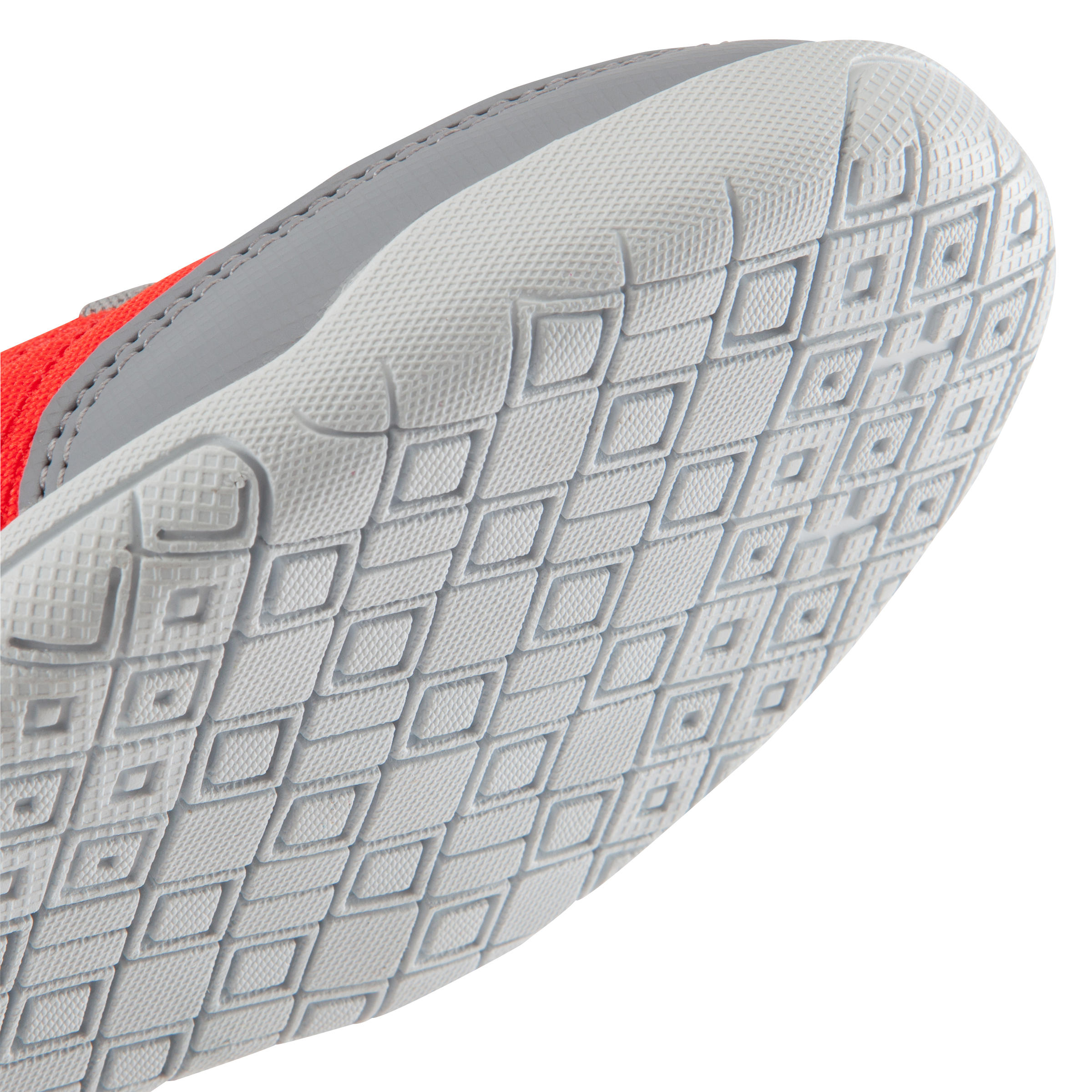 CLR 500 Sala Kids' Futsal Trainers - Grey/Red 9/17