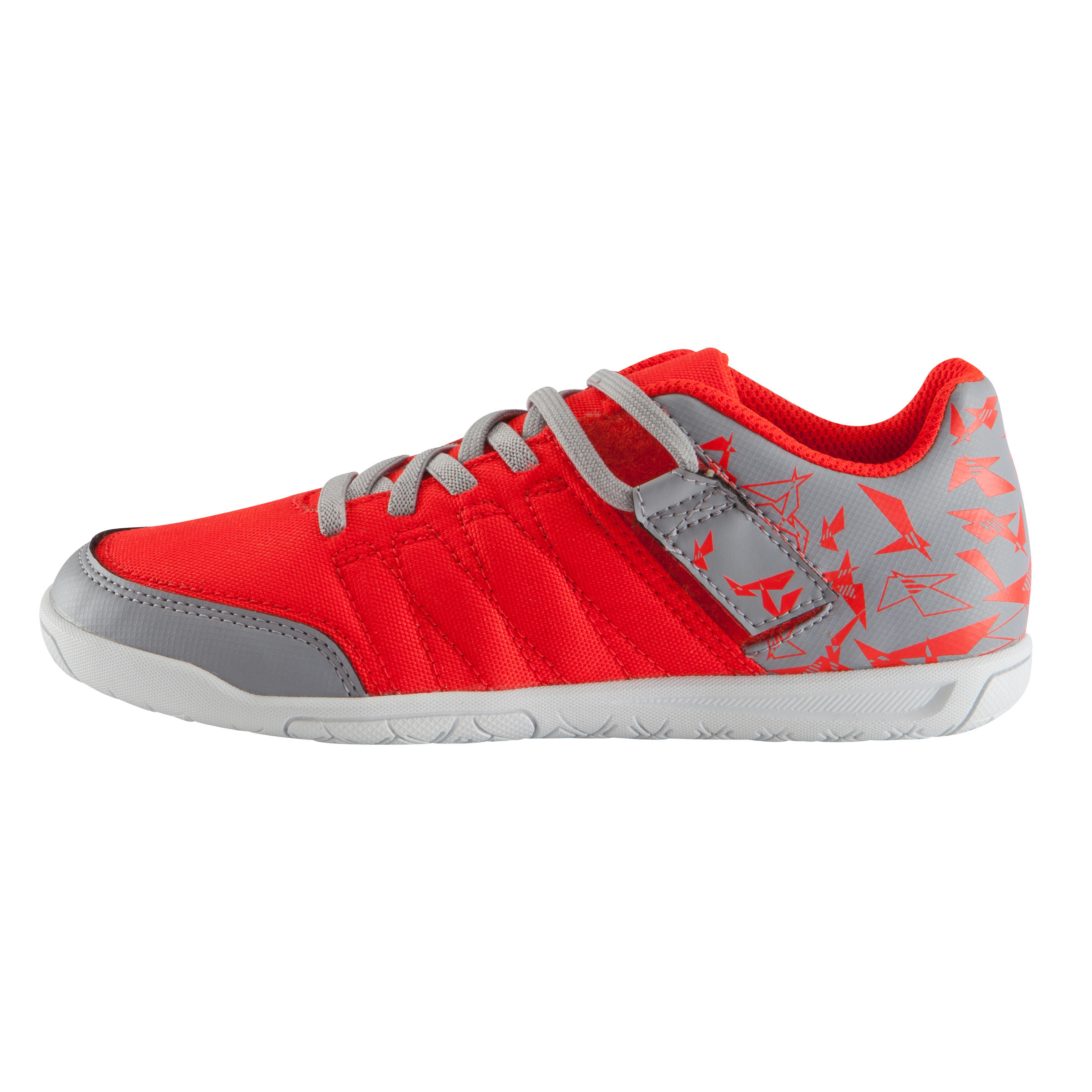 CLR 500 Sala Kids' Futsal Trainers - Grey/Red 4/17