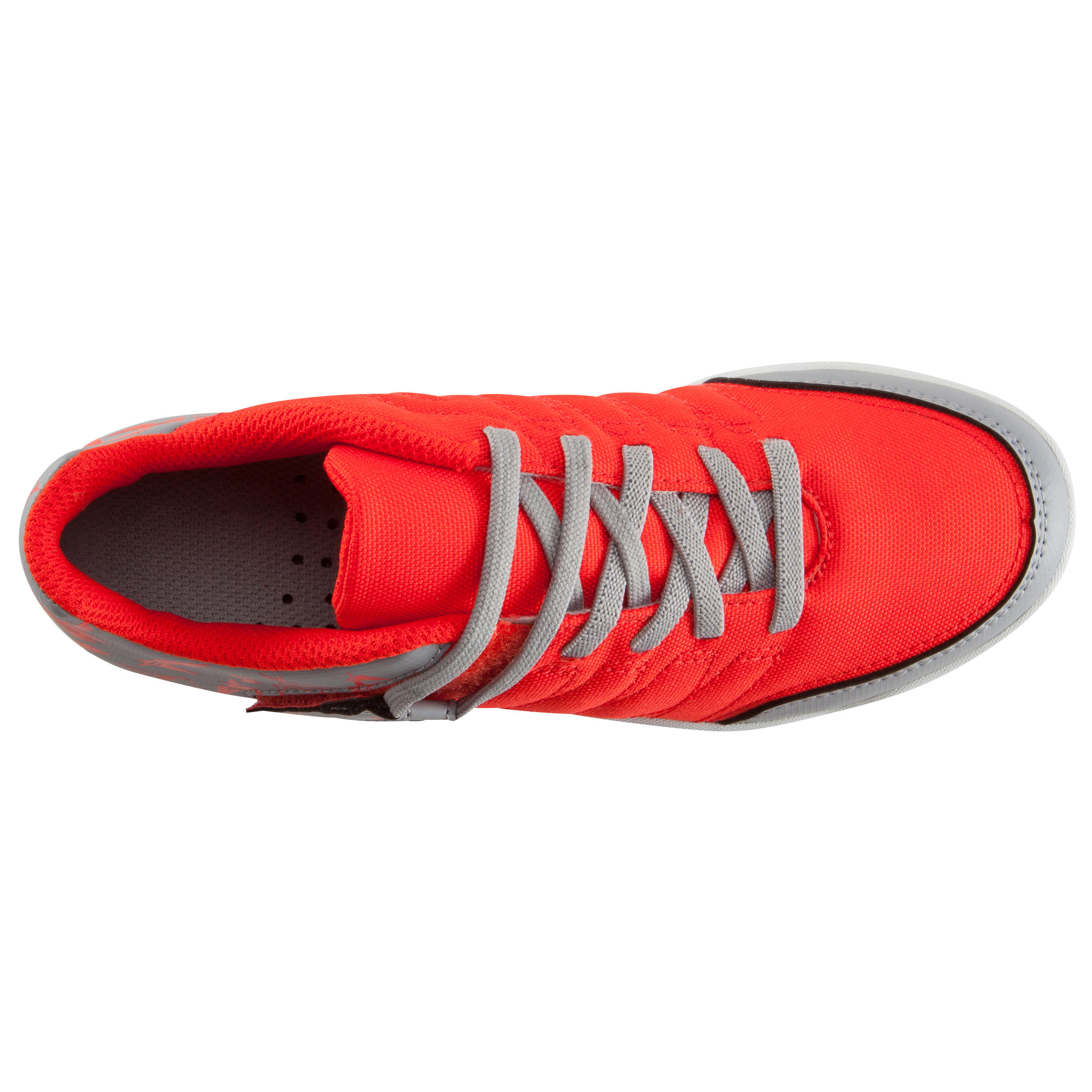 CLR 500 Sala Kids' Futsal Trainers - Grey/Red 7/17