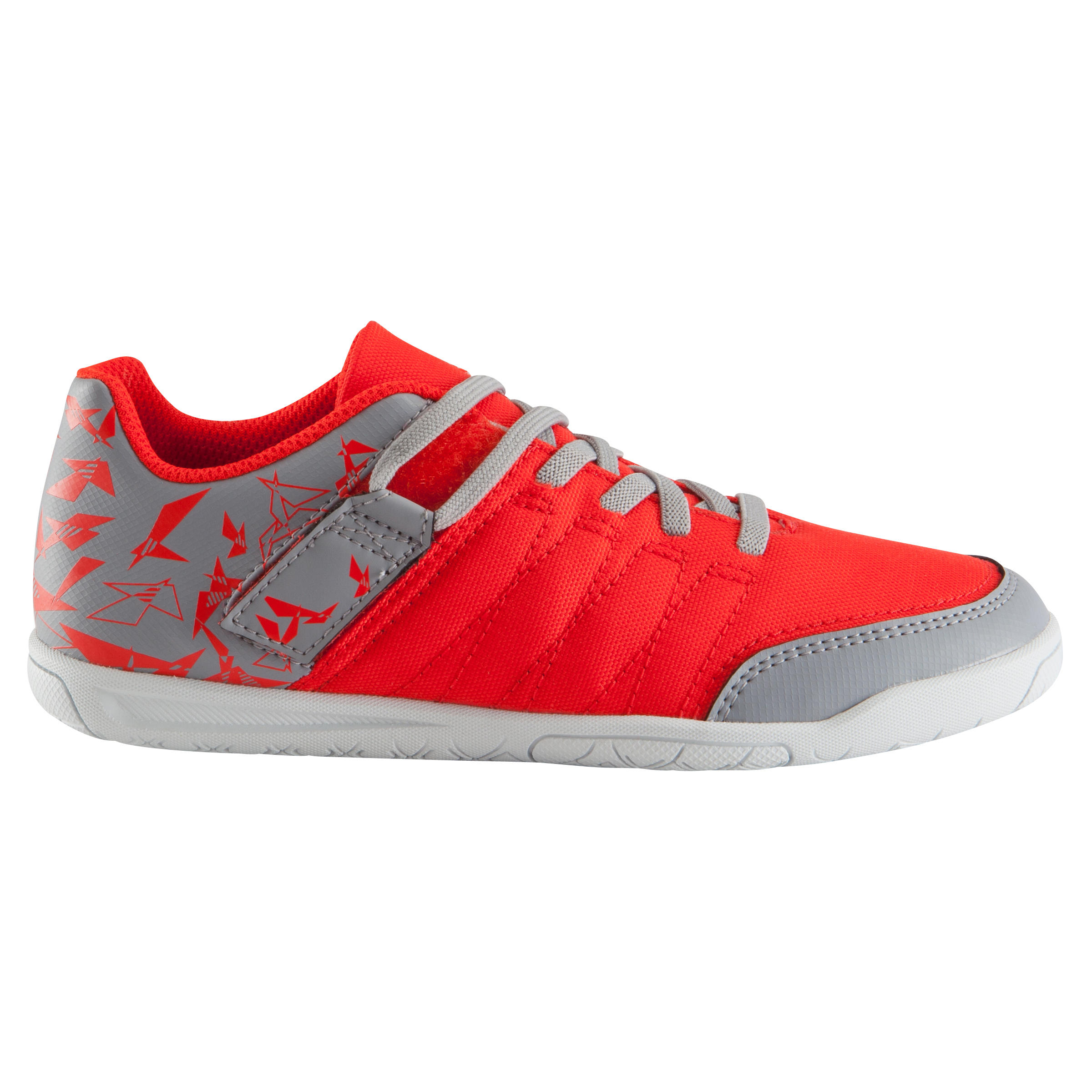 CLR 500 Sala Kids' Futsal Trainers - Grey/Red 2/17