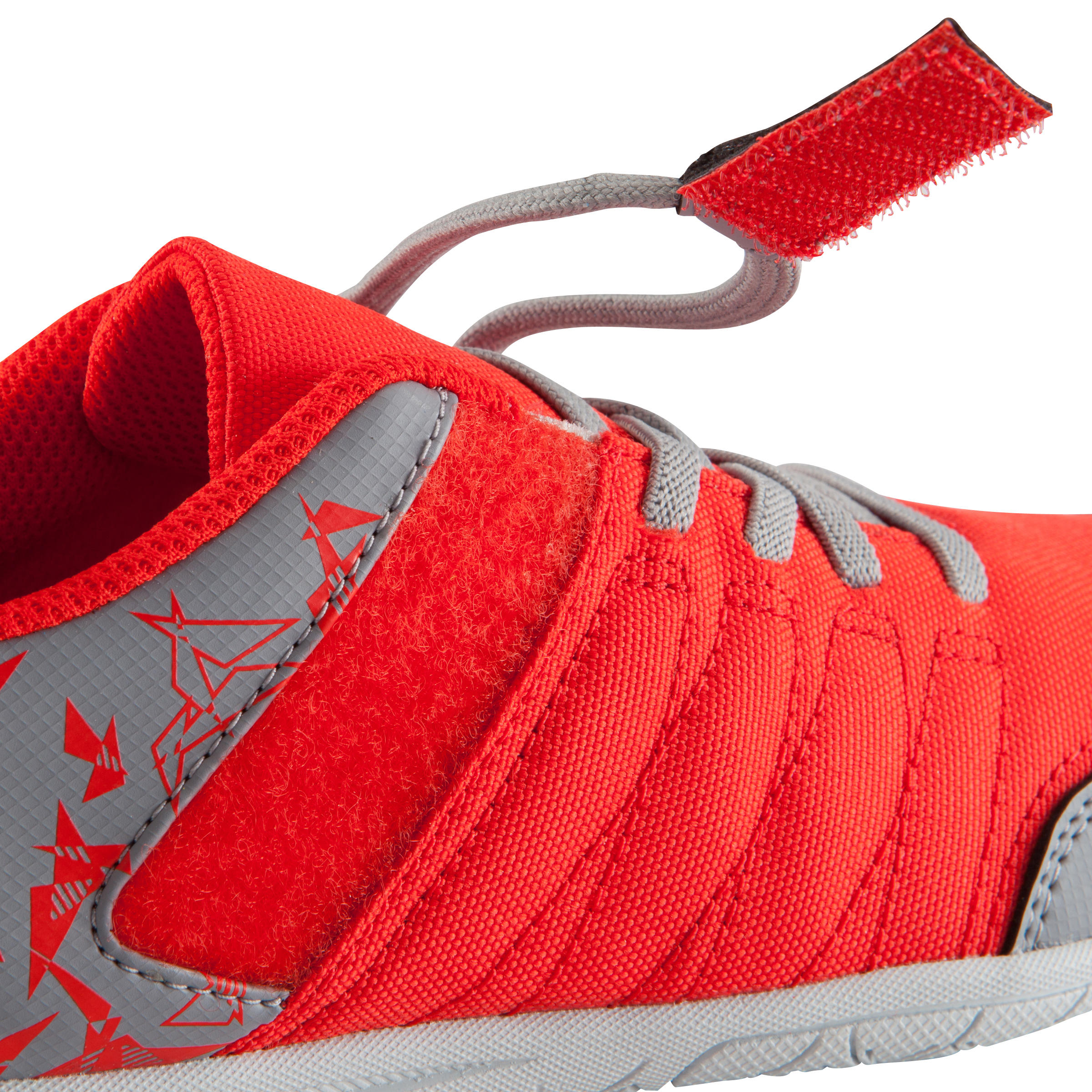 CLR 500 Sala Kids' Futsal Trainers - Grey/Red 15/17
