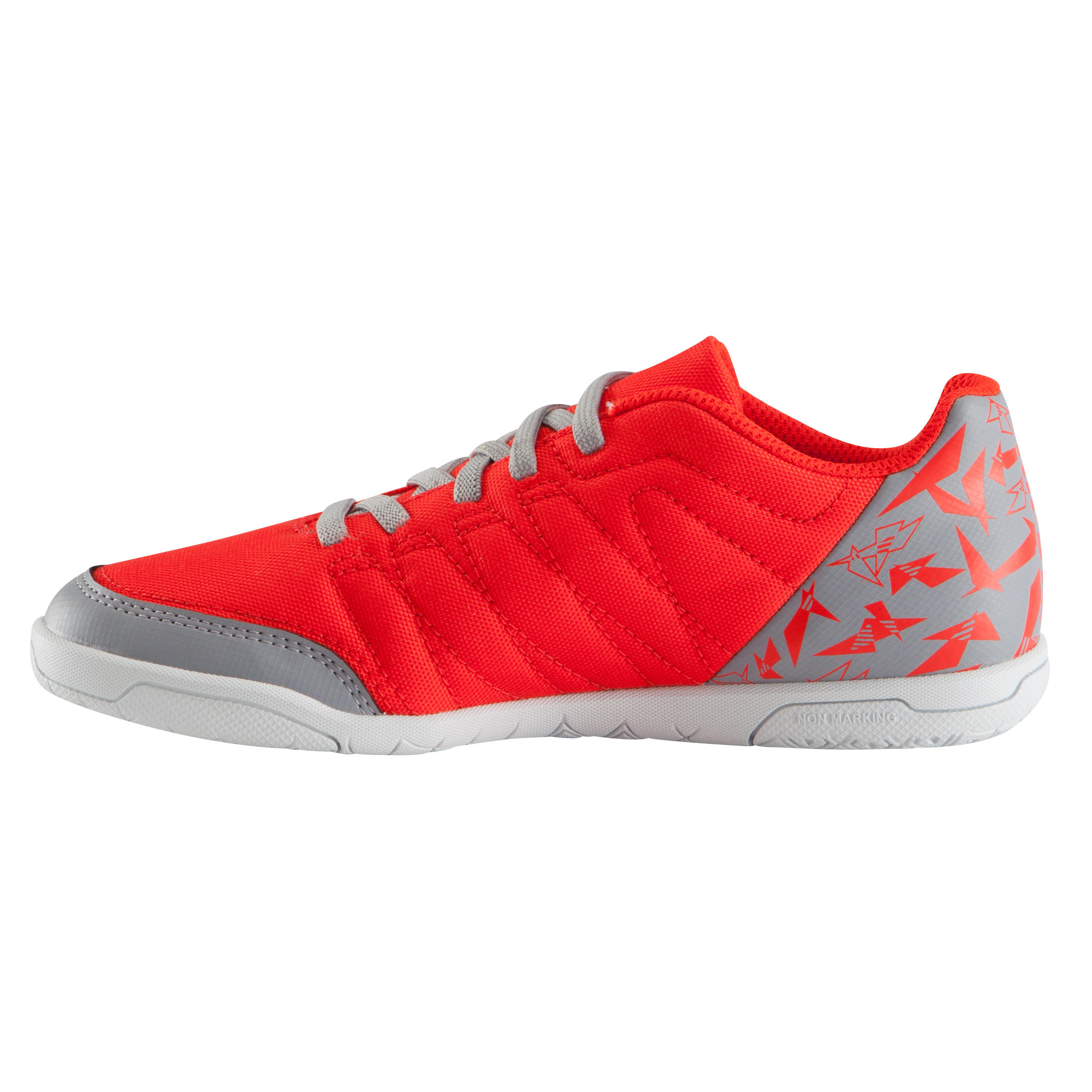 CLR 500 Sala Kids' Futsal Trainers - Grey/Red 3/17