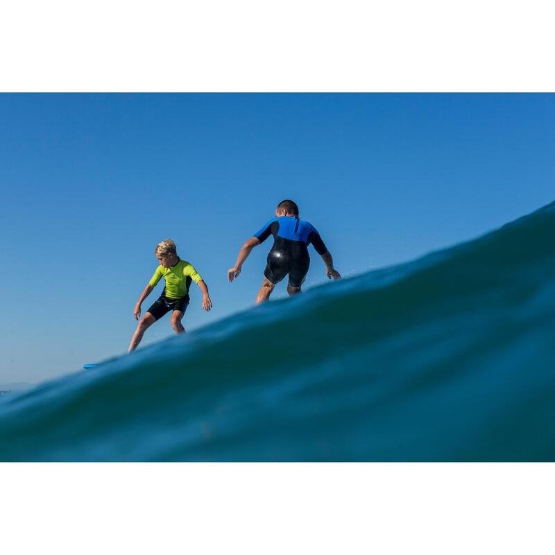Combinaison surf Shorty 100 Néoprène Enfant Vert