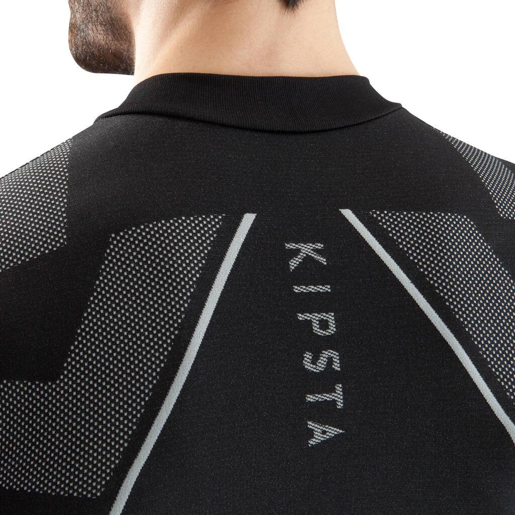 Funktionsshirt kurzarm Keepdry 500 atmungsaktiv Erwachsene violett/orange