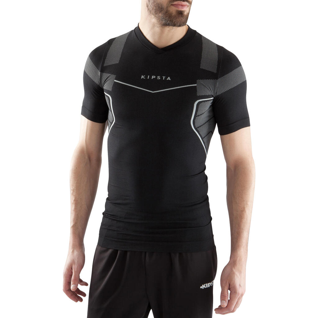 Funktionsshirt kurzarm Keepdry 500 atmungsaktiv Erwachsene violett/orange