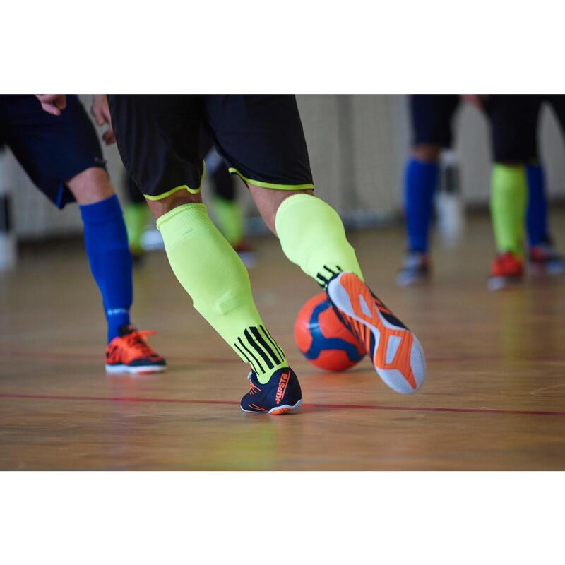 Zapatillas fútbol sala para adulto CLR 300 sala azul naranja 