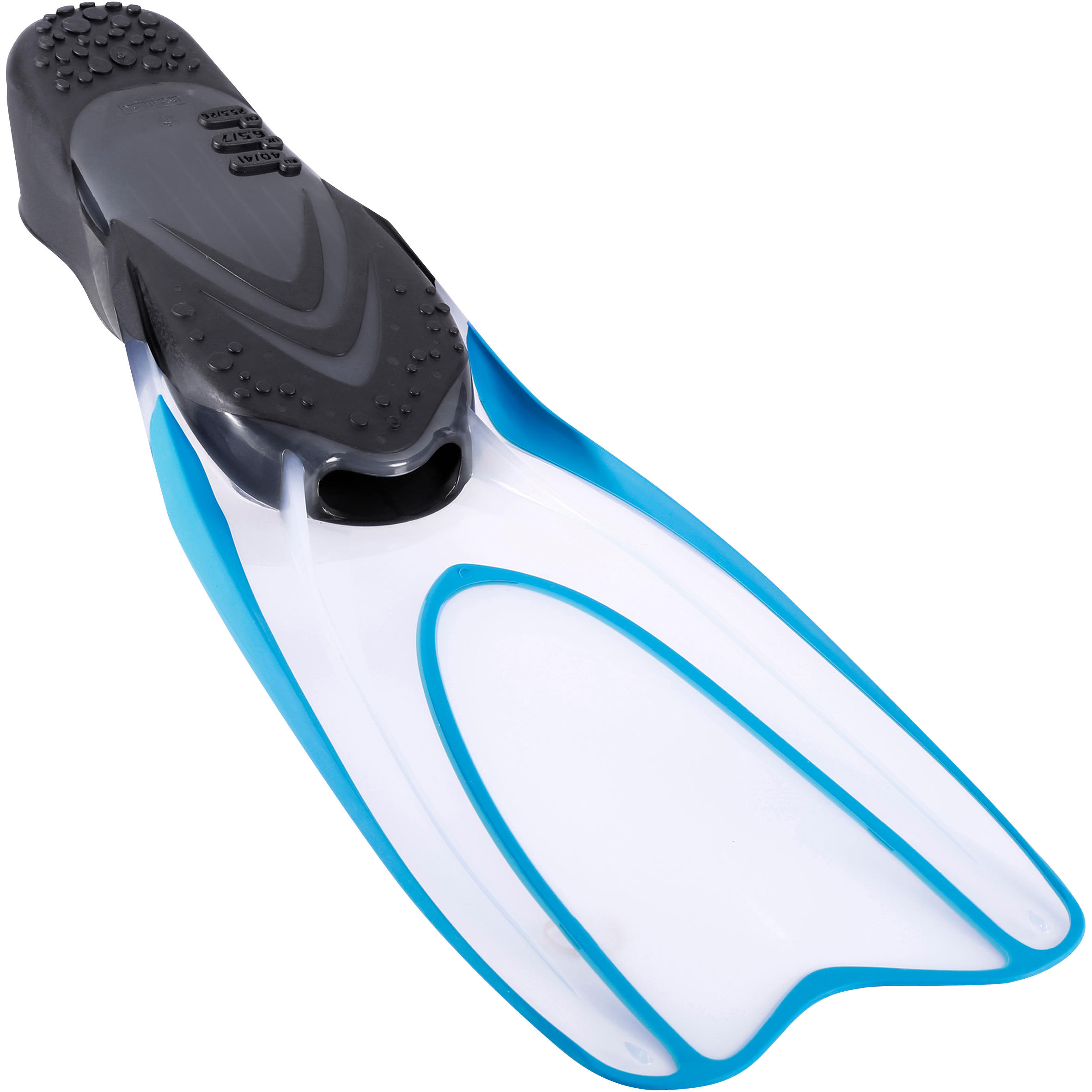 540 Adult Snorkelling and Scuba Diving Fins - Translucent Blue 2/9