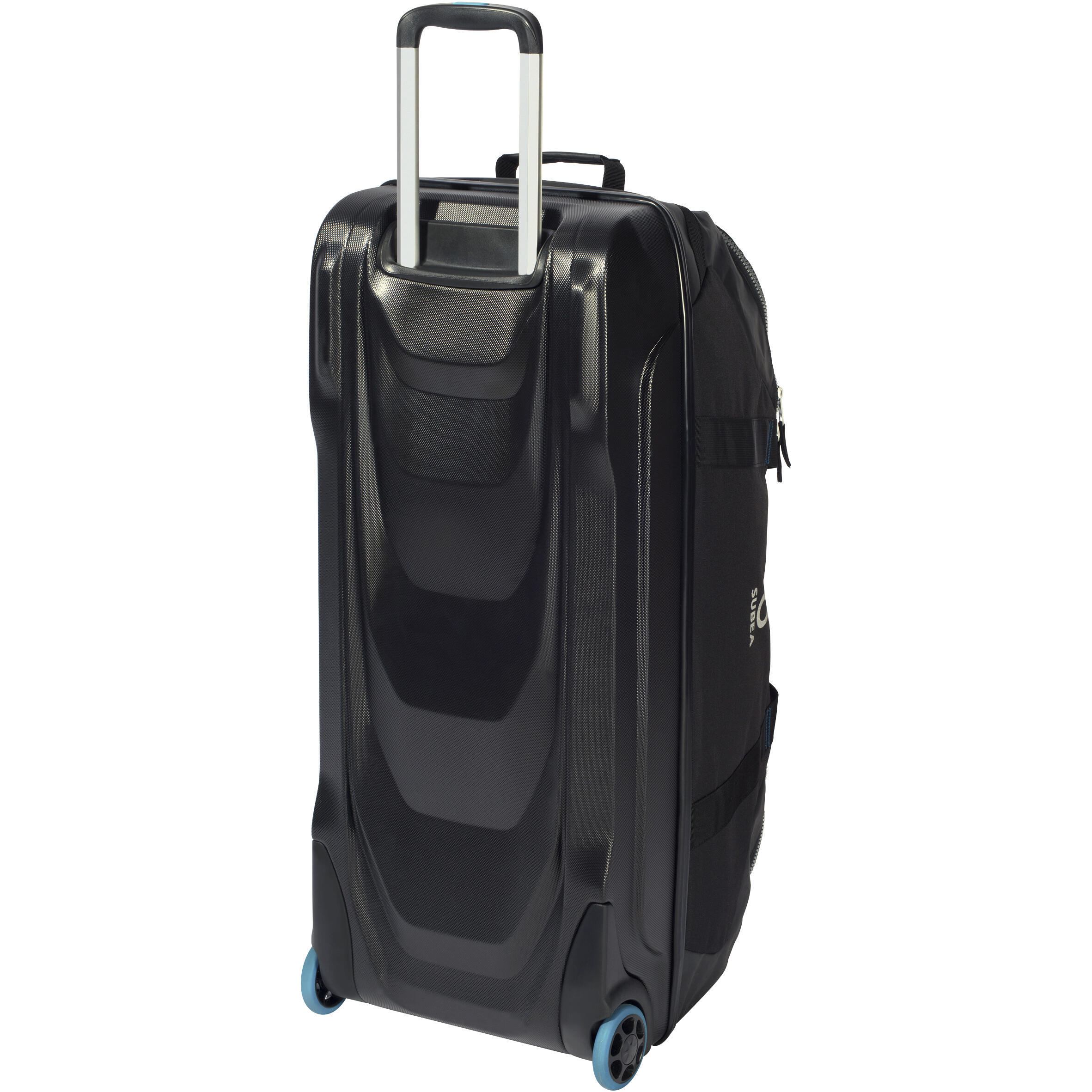 Scuba-diving travel bag 90 L with rigid shell and wheels - black/blue 5/21