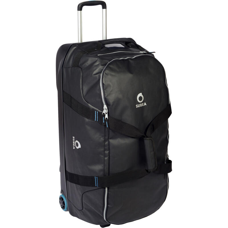 120l Scuba Diving Travel Bag With Rigid S Black Blue