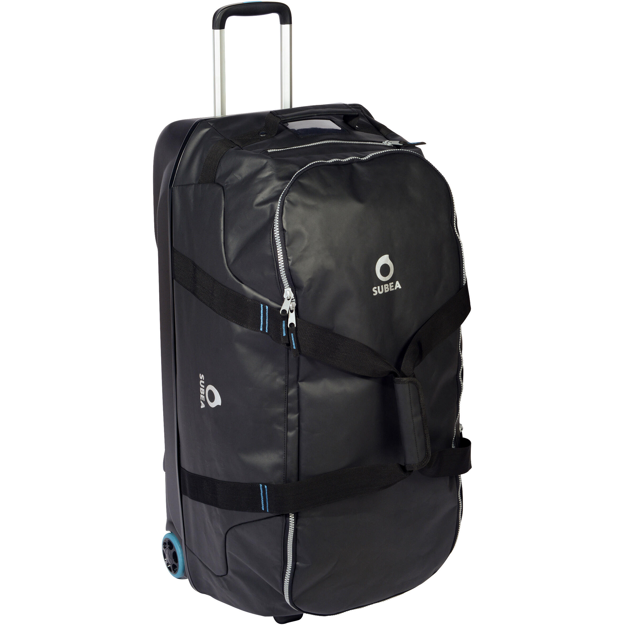 Bolsa de Viaje Maleta Buceo con Ruedas Subea SCD 120 L Negro Azul SUBEA |  Decathlon