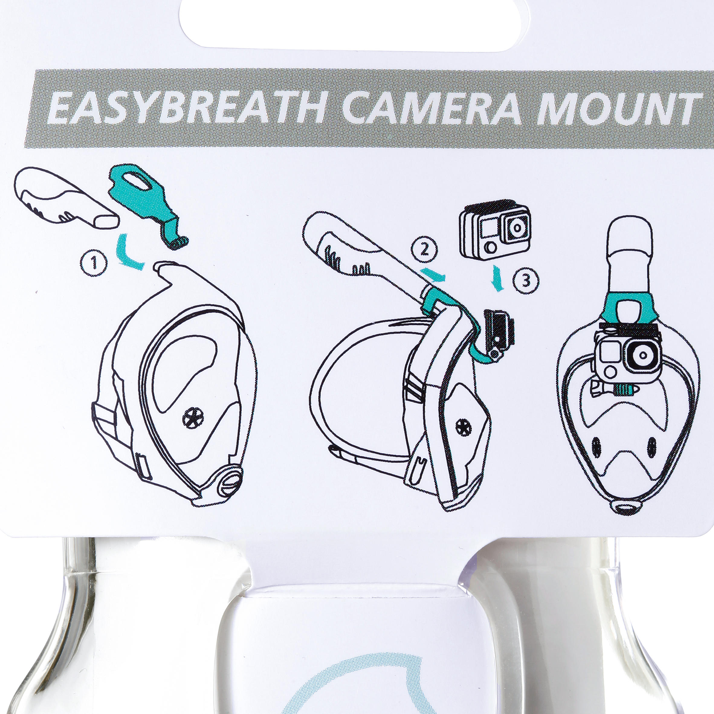 Attacco action-cam maschera EASYBREATH V1 taglia XS o vecchio modello 13/14